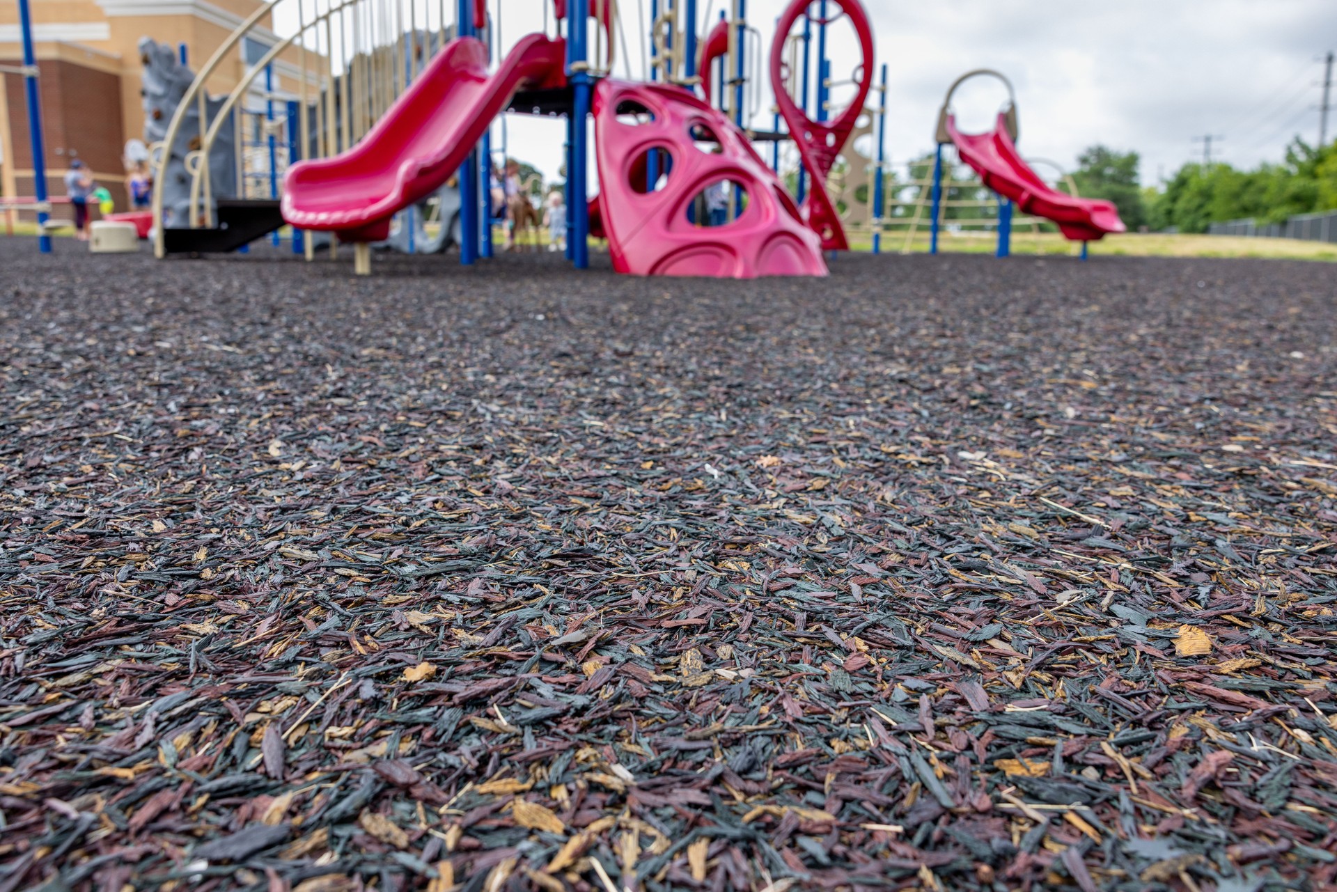 Rubber Mulch on Children's Playground